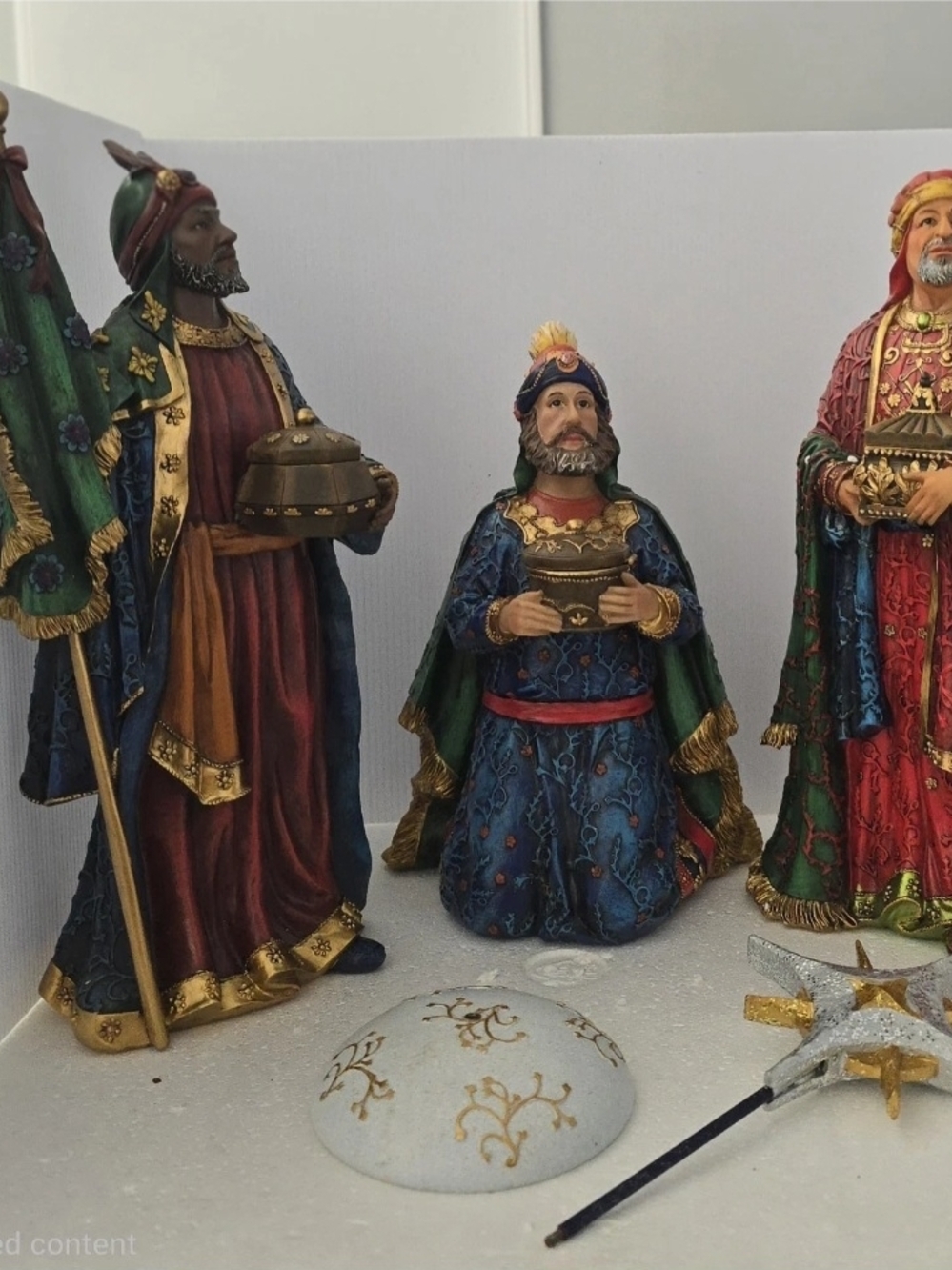 Three Kings Wise Men Nativity Figurine Set - Holiday Decor